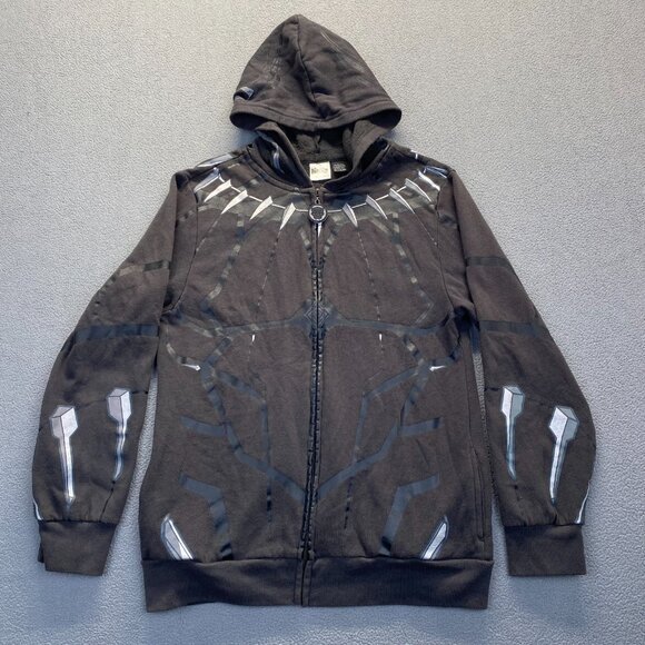 Black Panther Teens  Tchalla Cosplay Hoodie Sweatshirt Size XL MARVEL - Picture 10 of 14